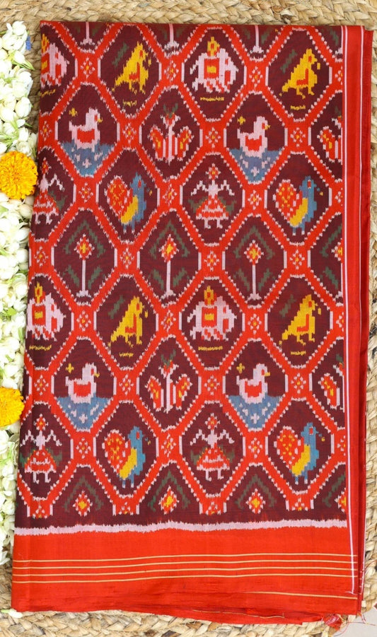 Masterpiece small motif design single ikat patola saree